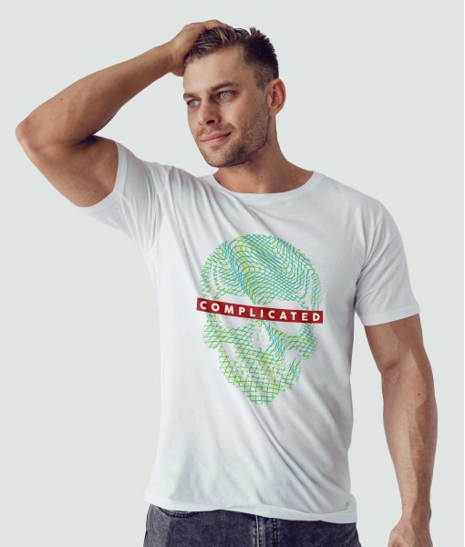 Мъжка тениска с щампа Готика Complicated skull - TShirtArtShop.com